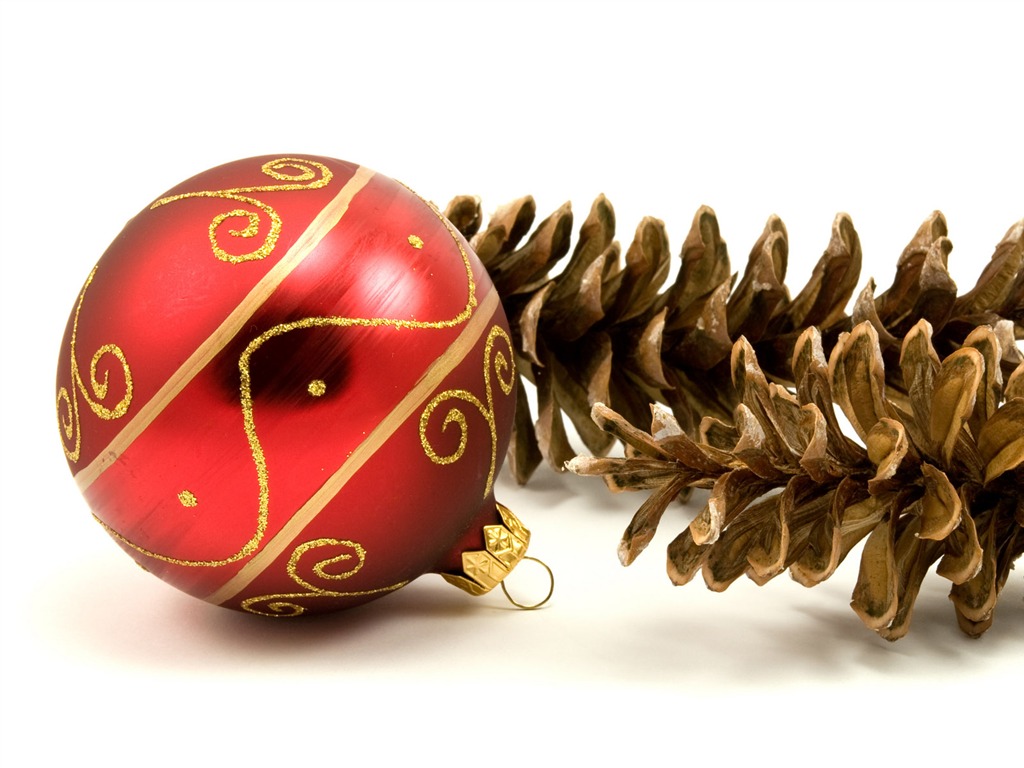Рождественские шары обои (4) #10 - 1024x768