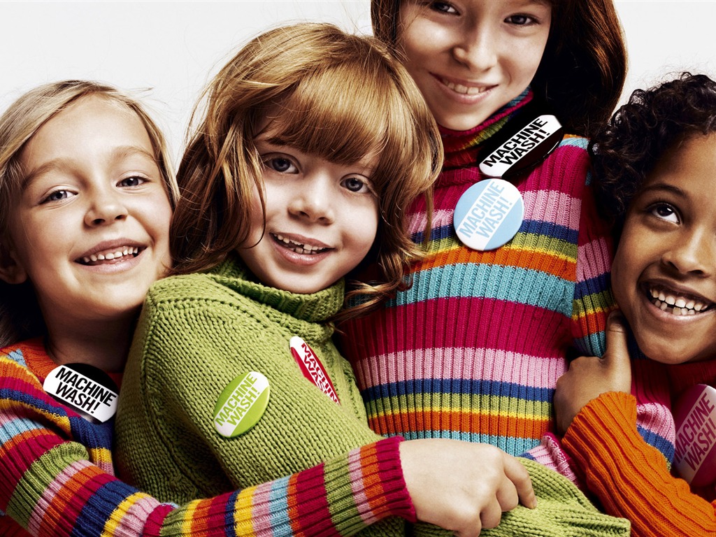 Los niños de colores de moda de papel tapiz (4) #1 - 1024x768