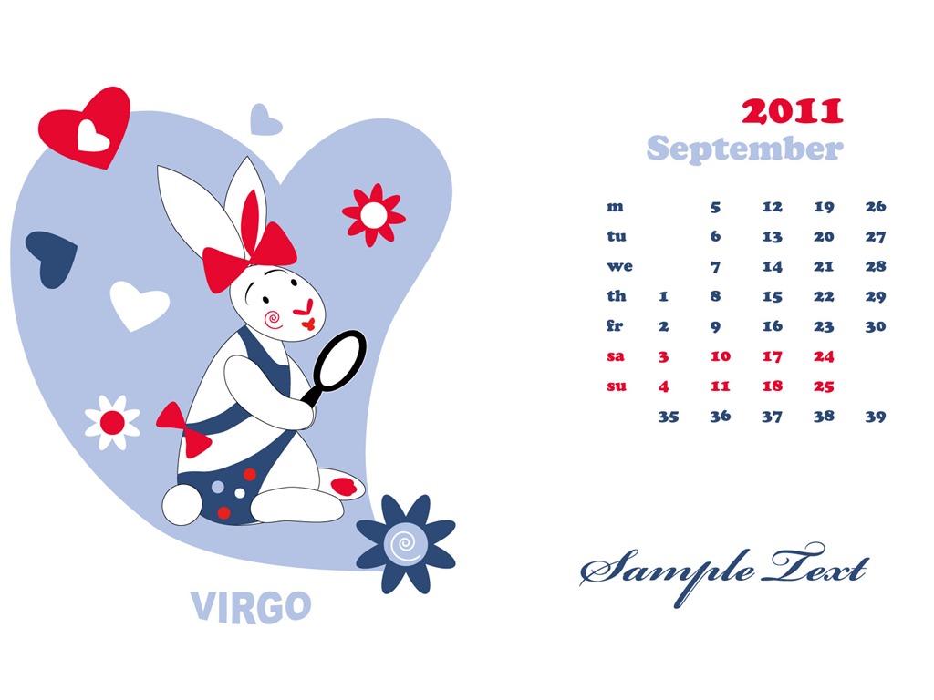 Jahr des Hasen Kalender 2011 Wallpaper (2) #4 - 1024x768