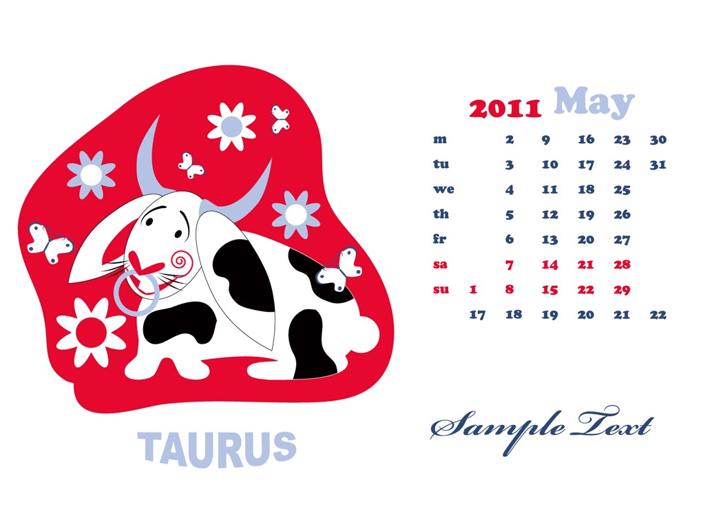 Rok 2011 králíka kalendář tapety (2) #8 - 1024x768