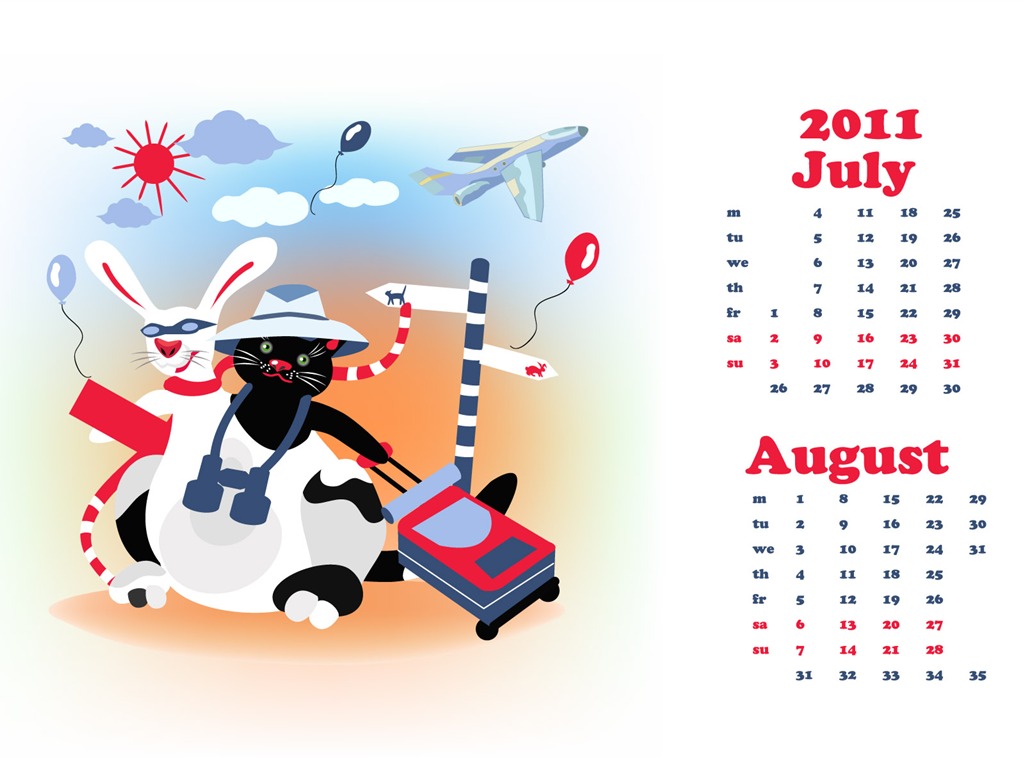 Jahr des Hasen Kalender 2011 Wallpaper (2) #18 - 1024x768