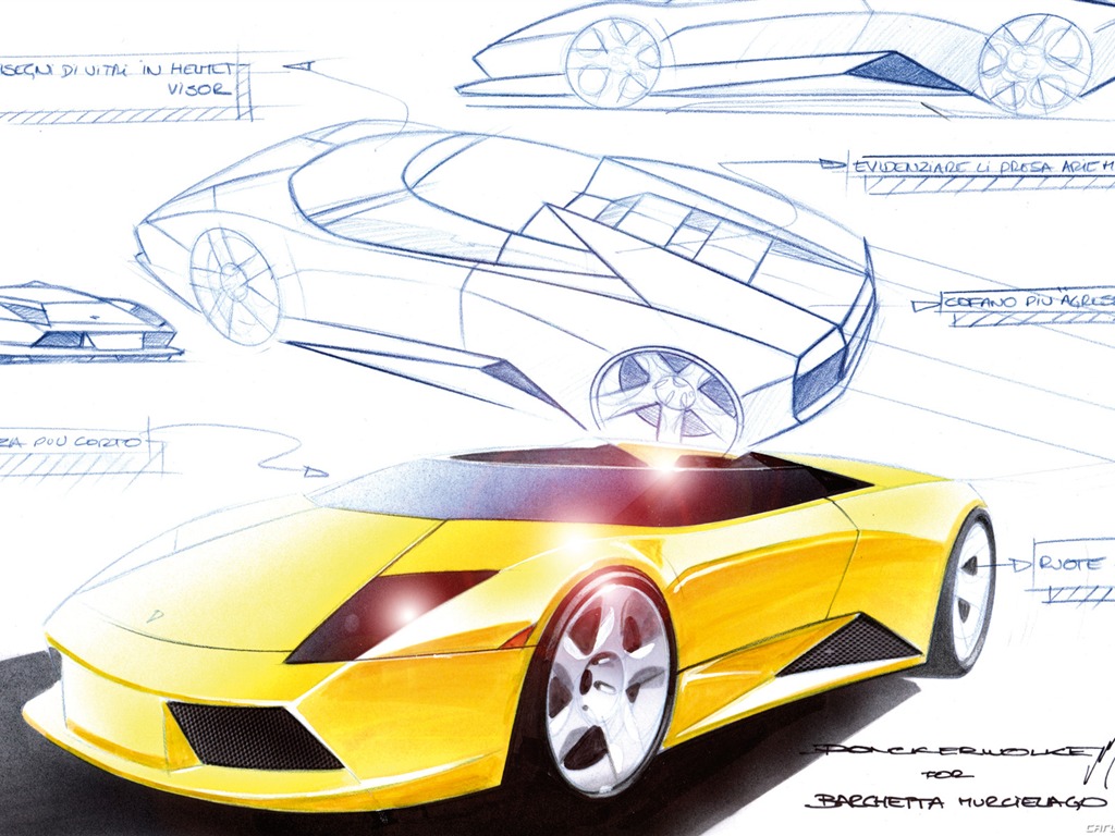 Lamborghini Murcielago Roadster - 2004 fonds d'écran HD #43 - 1024x768