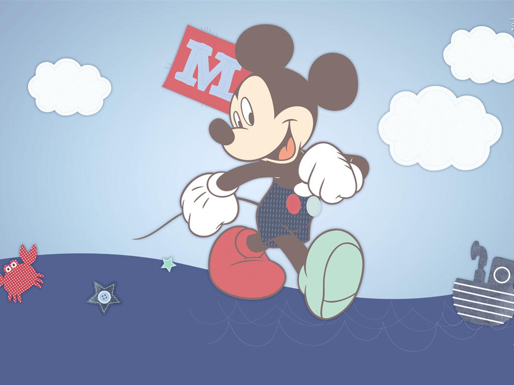 디즈니 만화 미키 배경 화면 (2) #4 - 1024x768