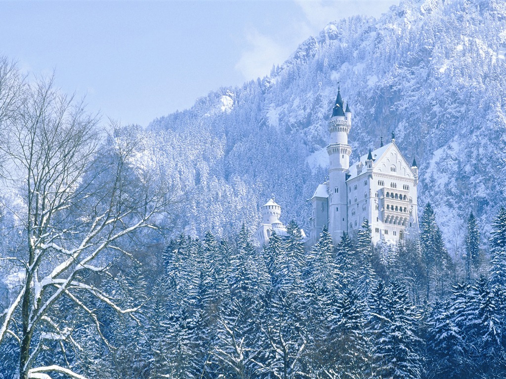 Fond d'écran panoramique de neige (3) #2 - 1024x768