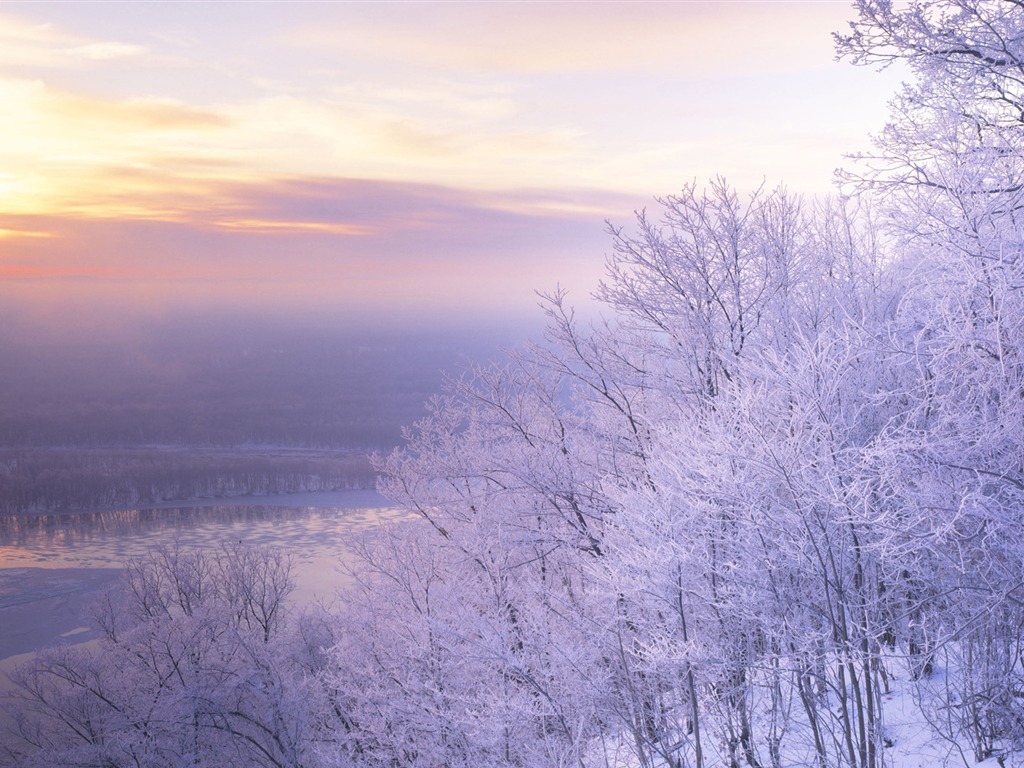 Fond d'écran panoramique de neige (3) #12 - 1024x768