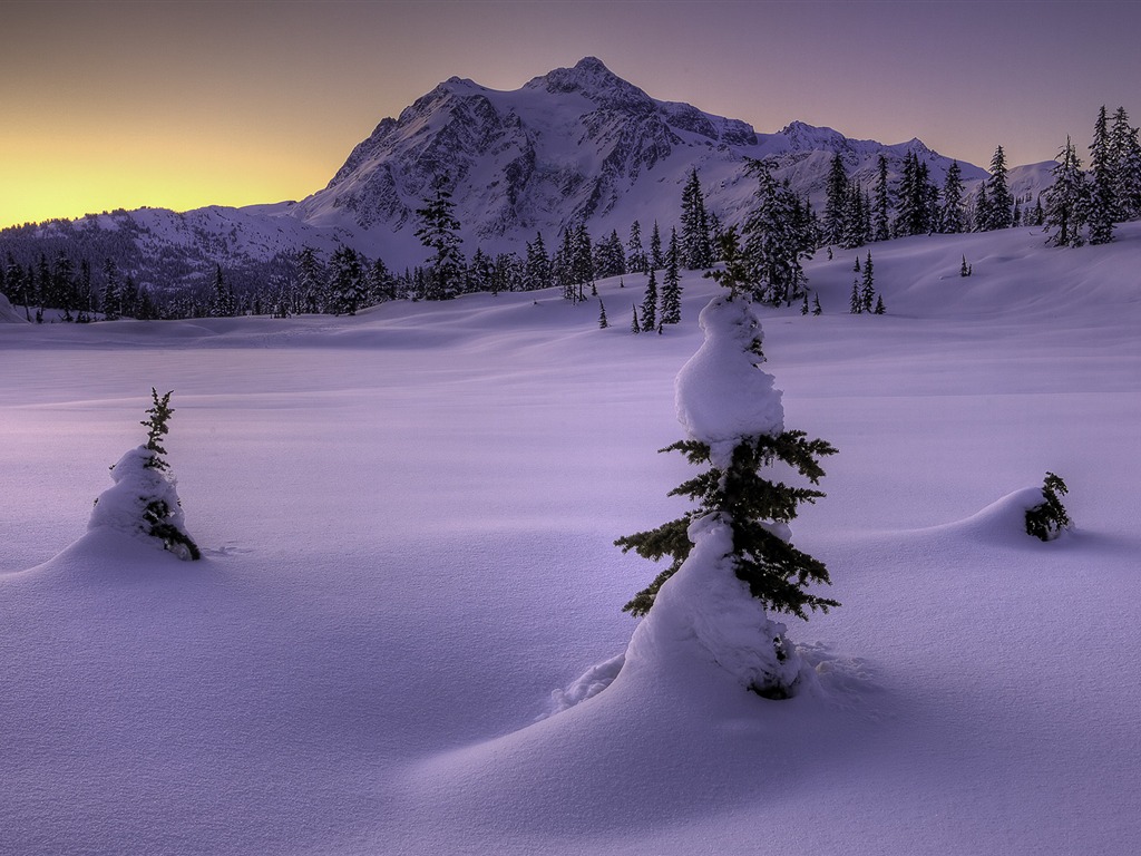 Fond d'écran panoramique de neige (4) #18 - 1024x768
