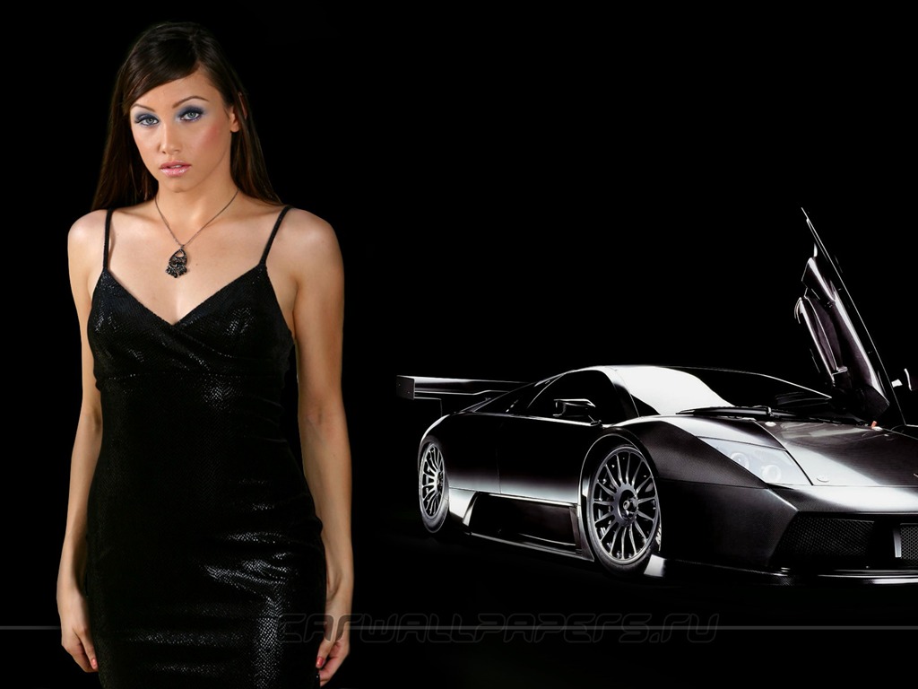 Cars and Girls wallpapers (2) #3 - 1024x768