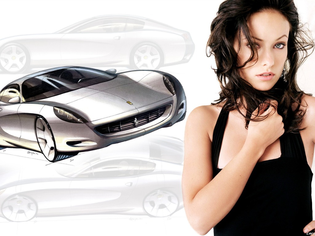 Cars and Girls wallpapers (2) #15 - 1024x768
