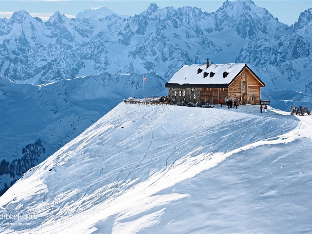 Švýcarský zimě sníh tapety #23 - 1024x768