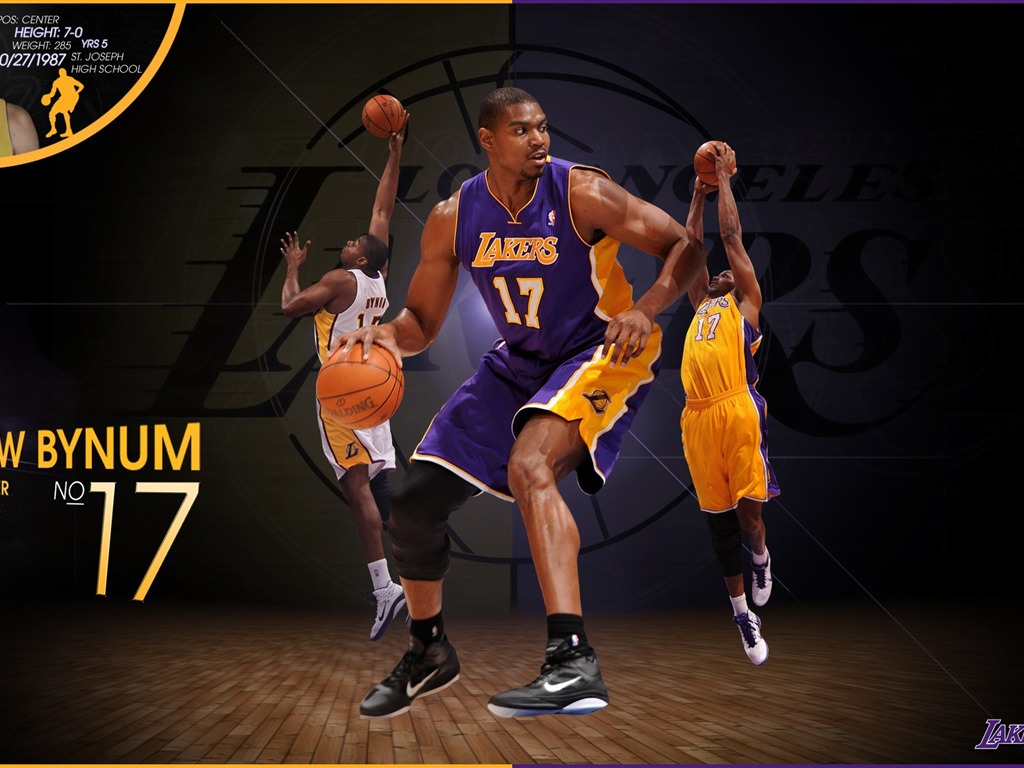 NBA 2010-11赛季 洛杉矶湖人队 壁纸2 - 1024x768