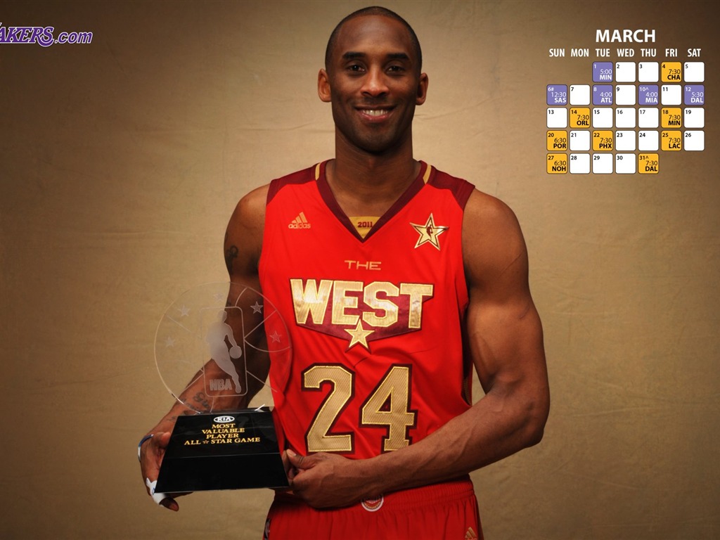 НБА 2010-11 сезона, Лос-Анджелес Лейкерс стола #18 - 1024x768