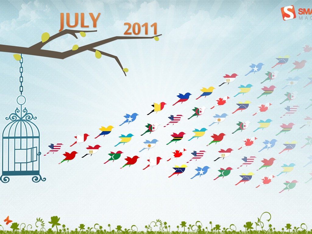 July 2011 Calendar Wallpaper (1) #14 - 1024x768