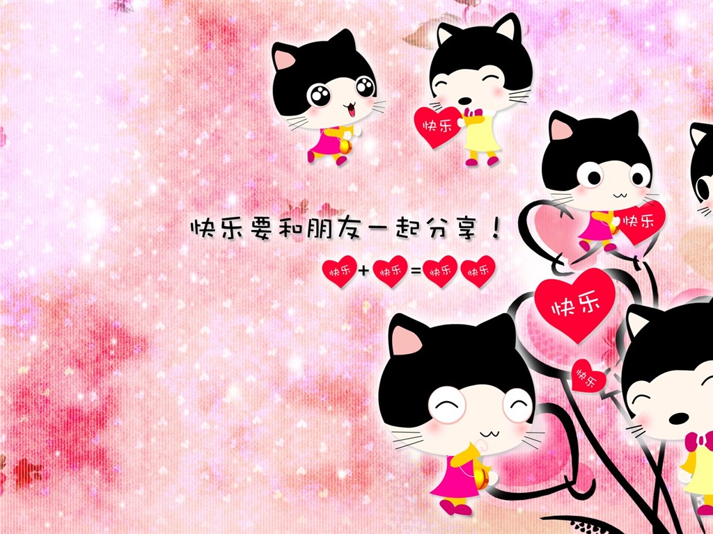 Baby cat cartoon wallpaper (1) #1 - 1024x768