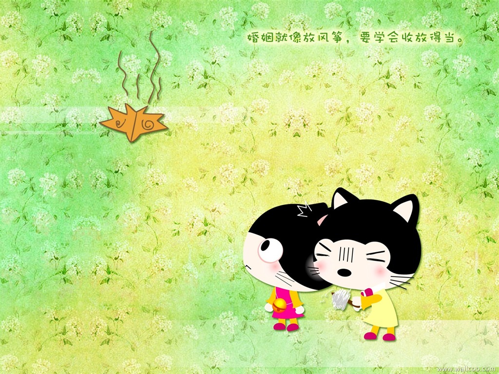 Baby cat cartoon wallpaper (1) #18 - 1024x768