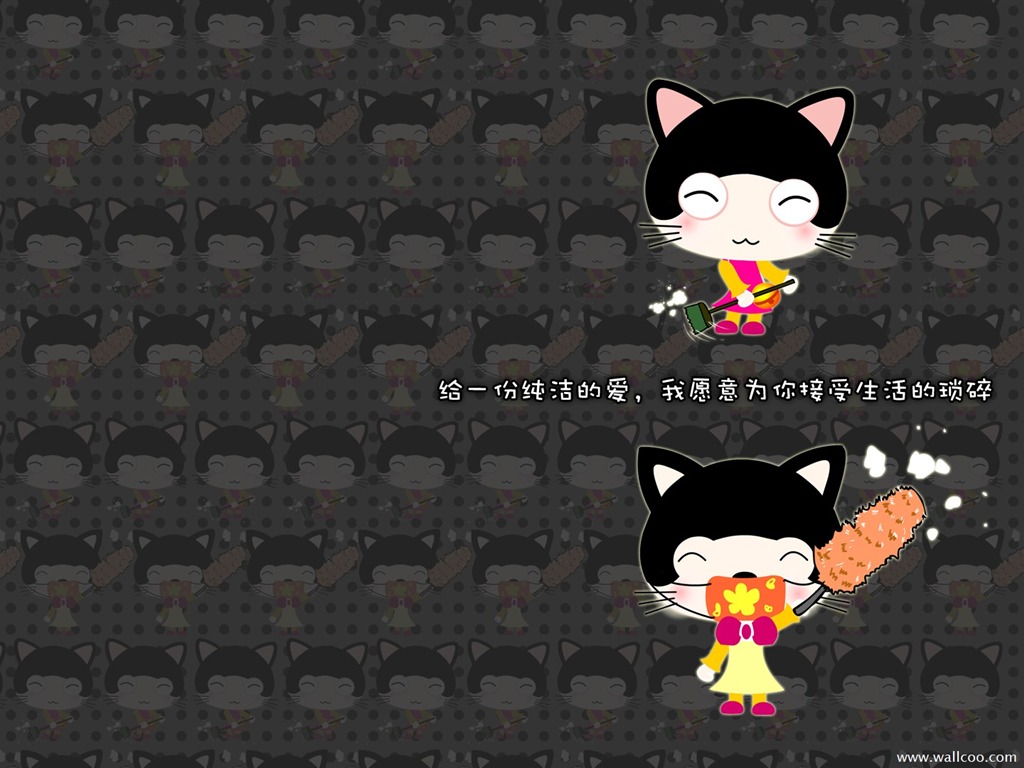 猫咪宝贝 卡通壁纸(二)15 - 1024x768