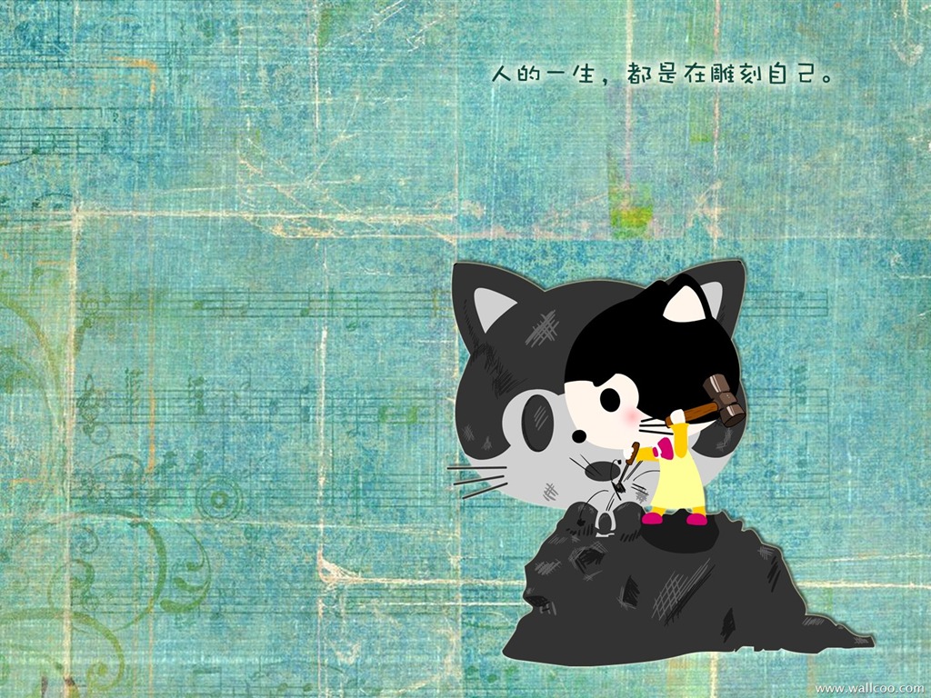 猫咪宝贝 卡通壁纸(三)5 - 1024x768