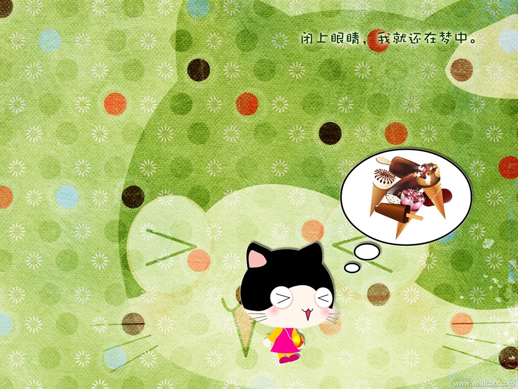 猫咪宝贝 卡通壁纸(三)10 - 1024x768