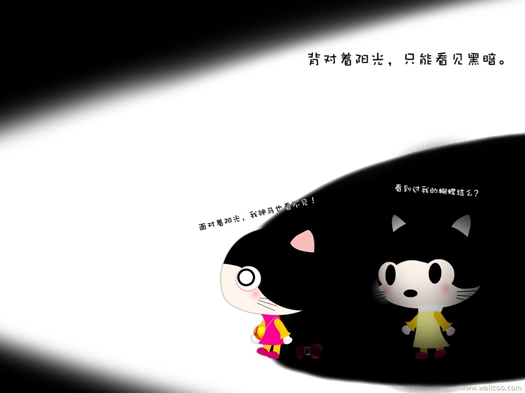 猫咪宝贝 卡通壁纸(三)14 - 1024x768