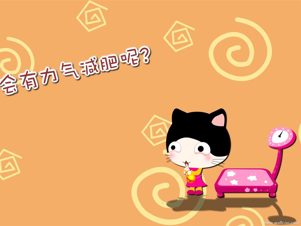 猫咪宝贝 卡通壁纸(三)19 - 1024x768