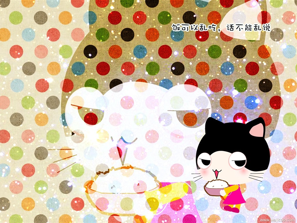 Baby cat cartoon wallpaper (4) #5 - 1024x768