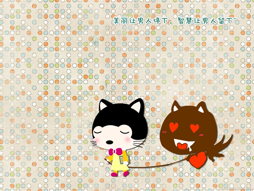 Baby cat cartoon wallpaper (5) #4 - 1024x768