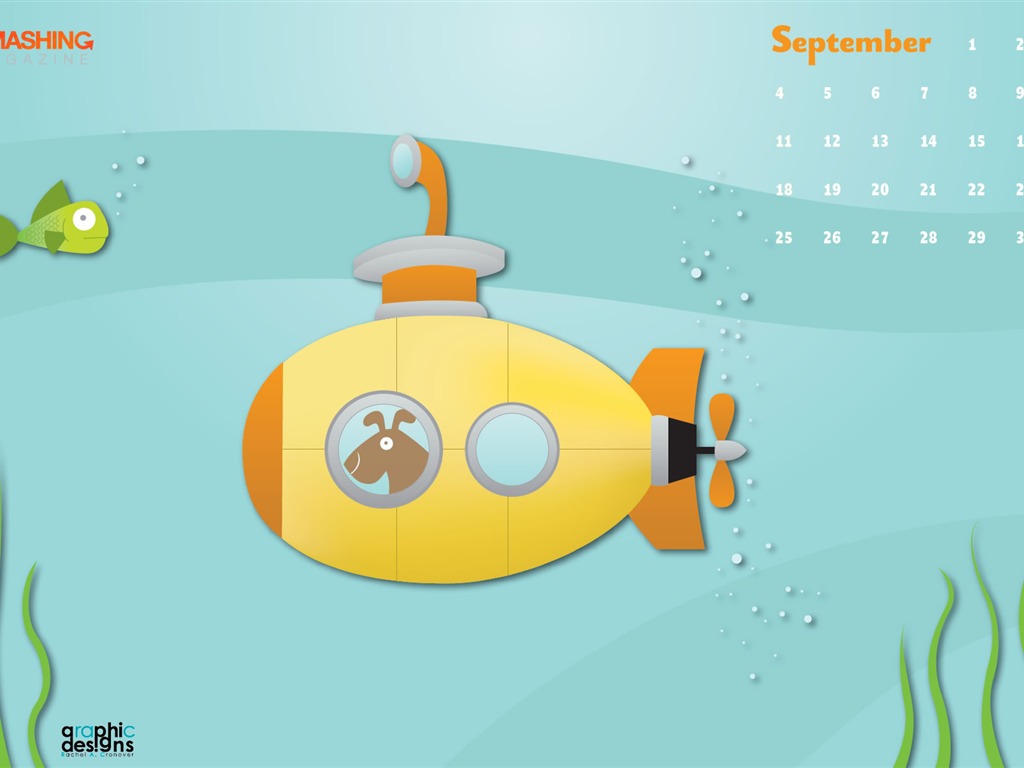 September 2011 Kalender Wallpaper (2) #15 - 1024x768