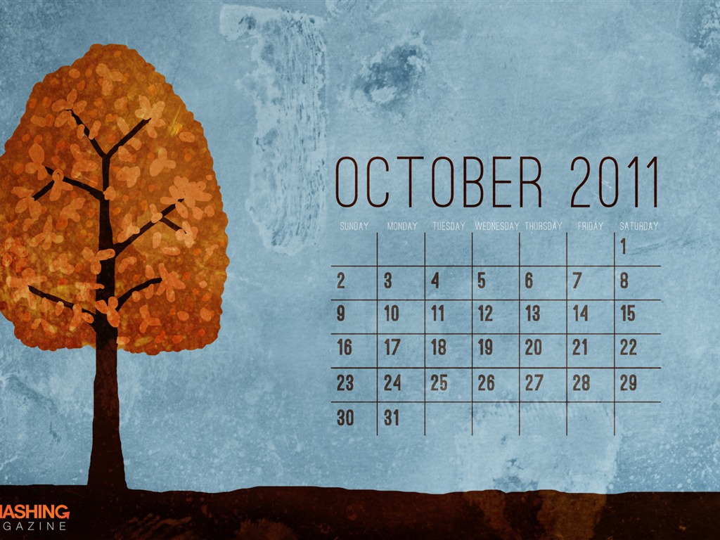 October 2011 Calendar Wallpaper (1) #3 - 1024x768
