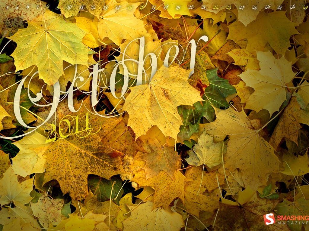 October 2011 Calendar Wallpaper (1) #10 - 1024x768