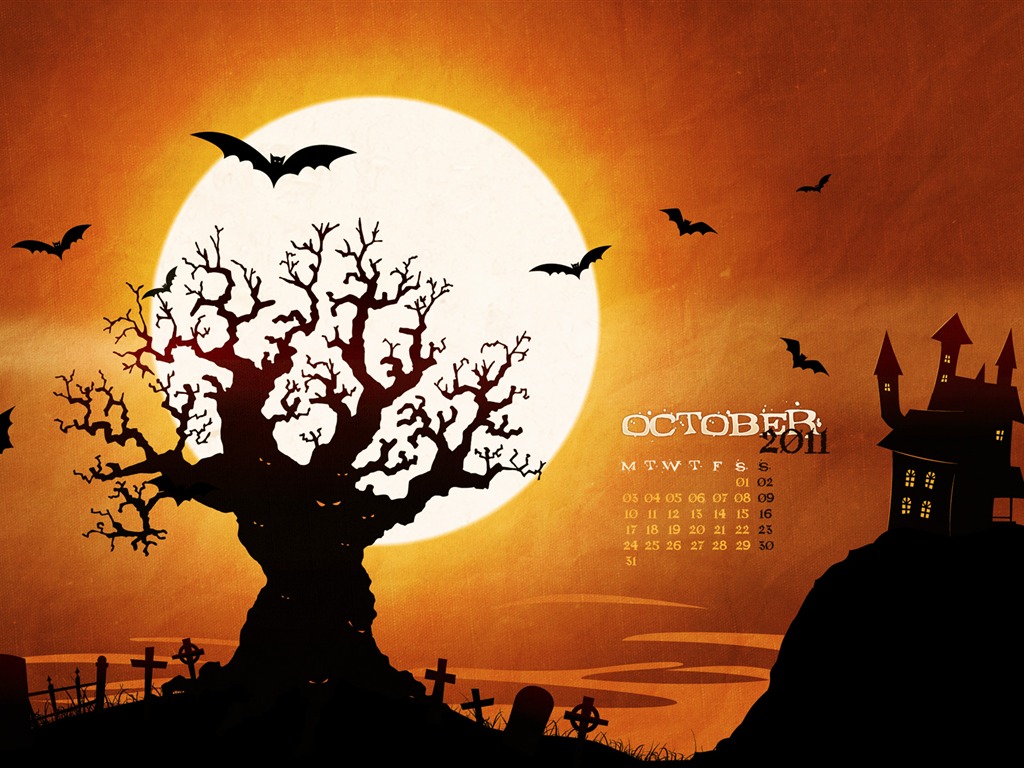 Octobre 2011 Calendar Wallpaper (1) #14 - 1024x768