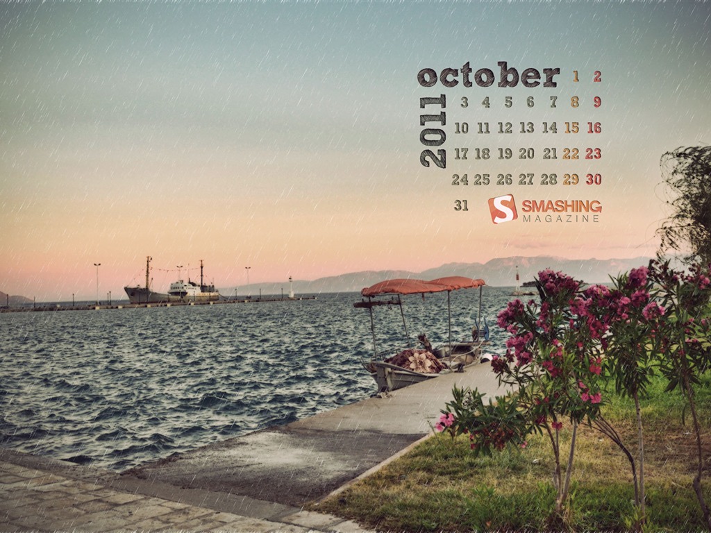 October 2011 Calendar Wallpaper (2) #6 - 1024x768