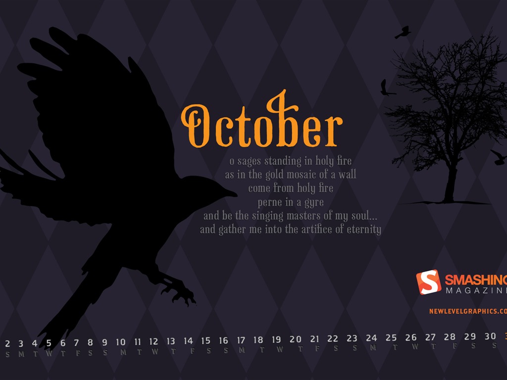 October 2011 Calendar Wallpaper (2) #8 - 1024x768