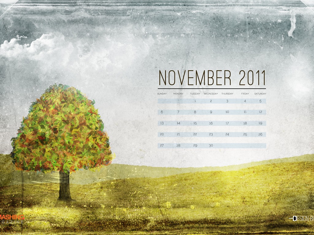 November 2011 Calendar wallpaper (2) #4 - 1024x768
