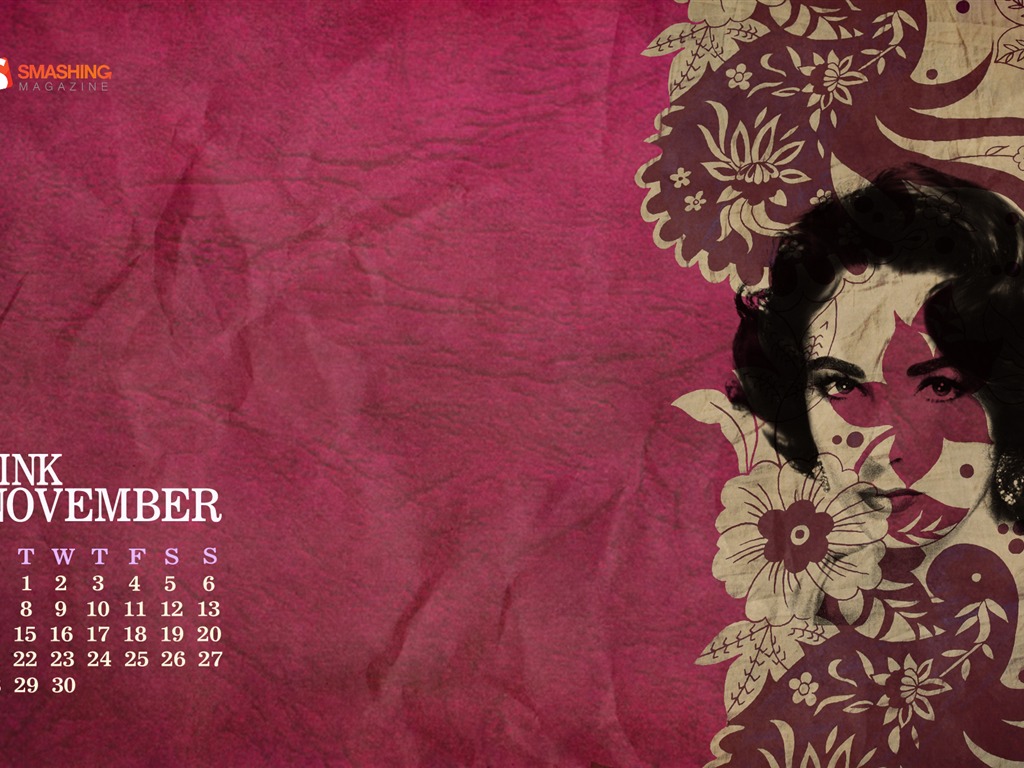November 2011 Calendar wallpaper (2) #7 - 1024x768