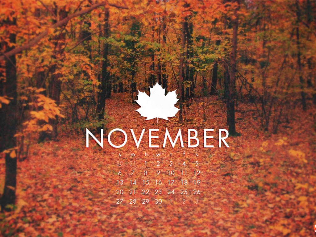 November 2011 Calendar wallpaper (2) #11 - 1024x768
