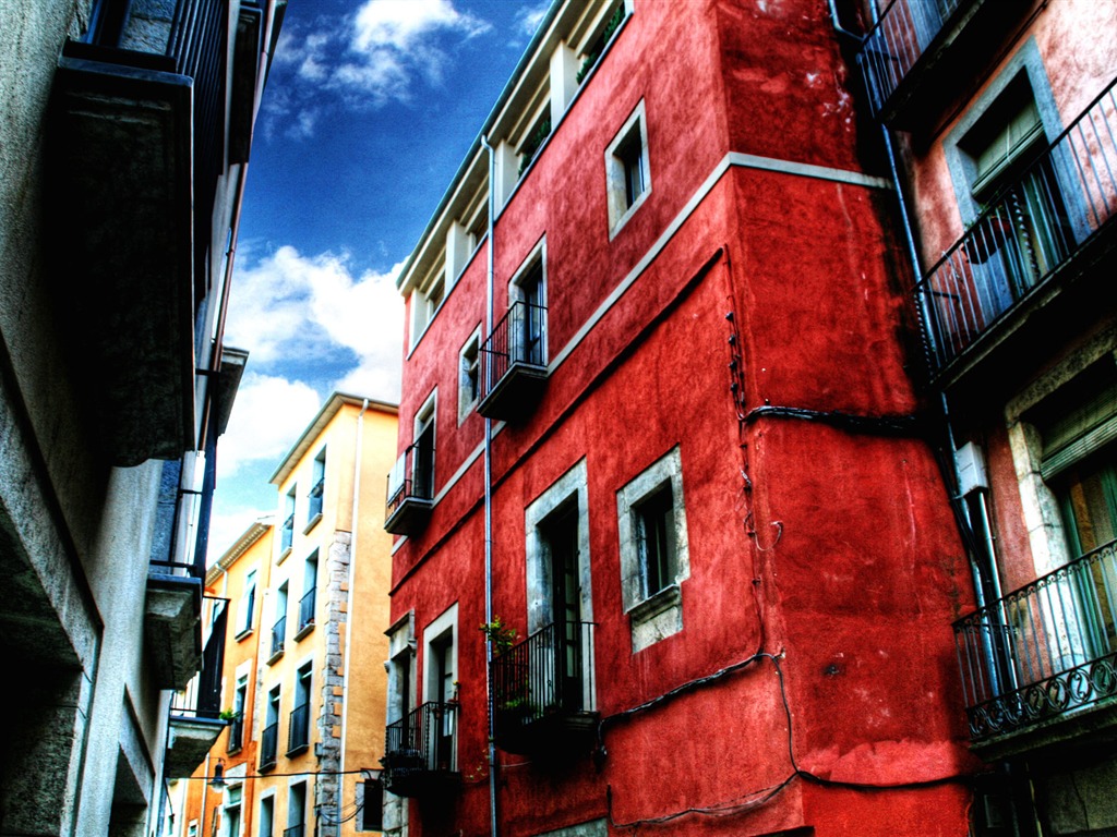 Spain Girona HDR-style wallpapers #4 - 1024x768