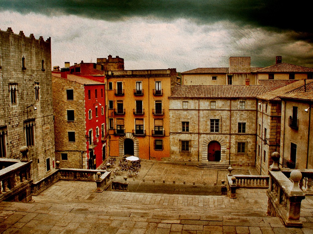 Spain Girona HDR-style wallpapers #6 - 1024x768