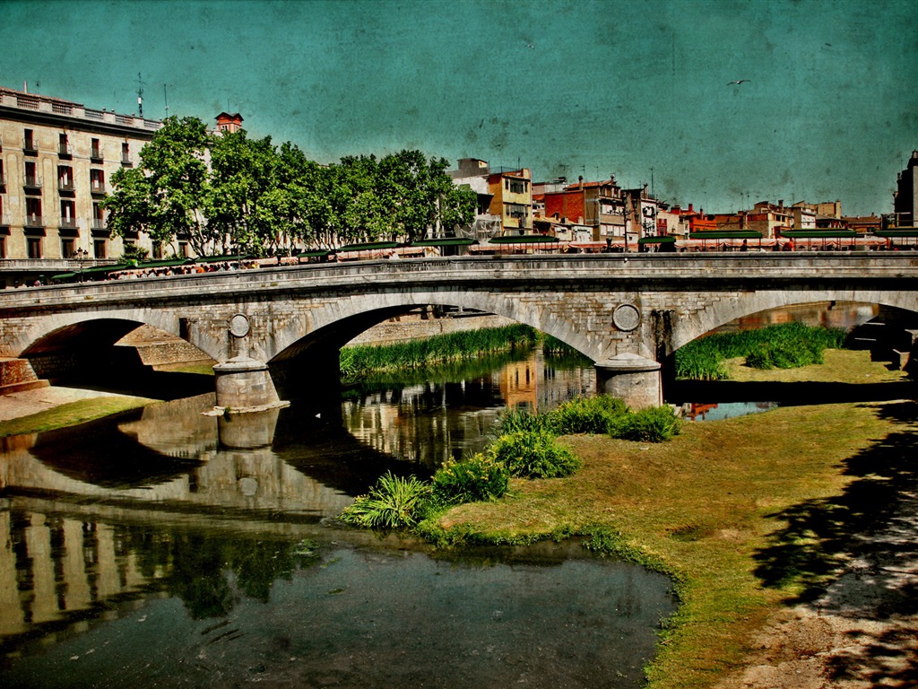 Spain Girona HDR-style wallpapers #15 - 1024x768