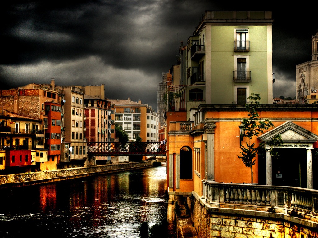 Espagne Girona HDR-style wallpapers #20 - 1024x768