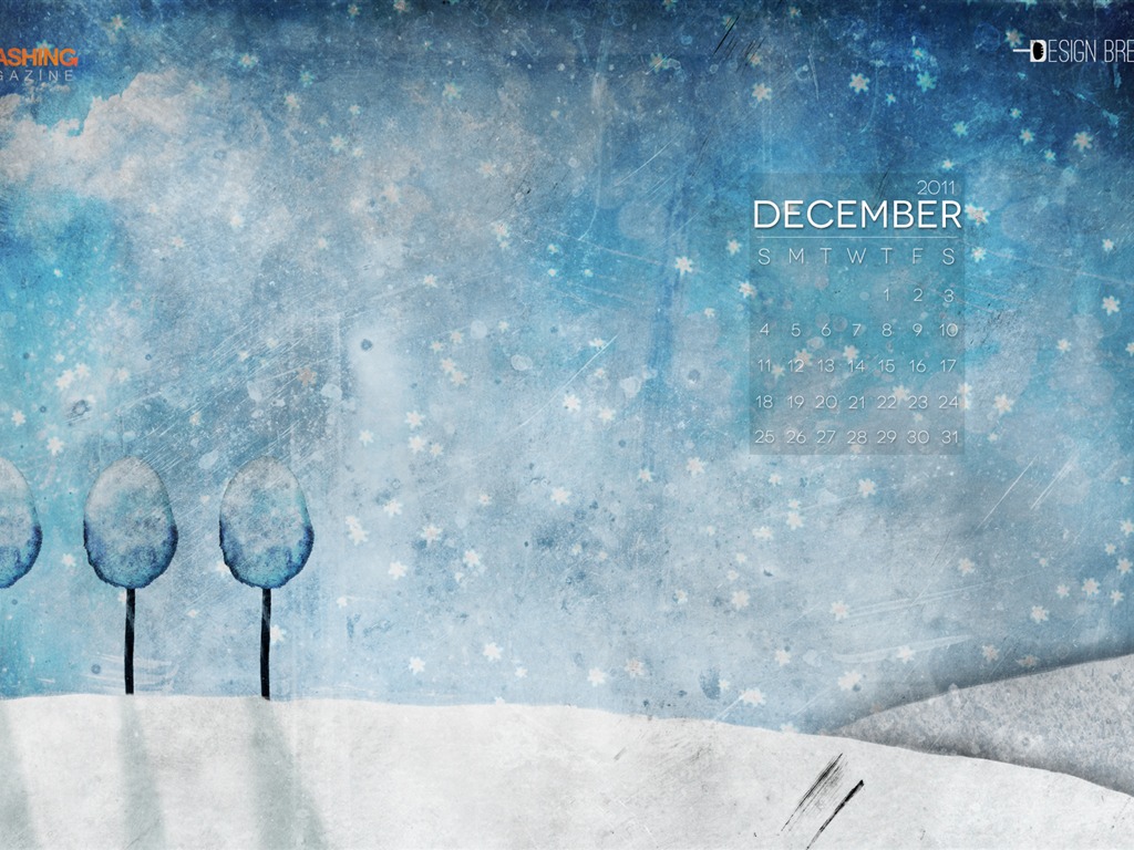 December 2011 Calendar wallpaper (1) #3 - 1024x768