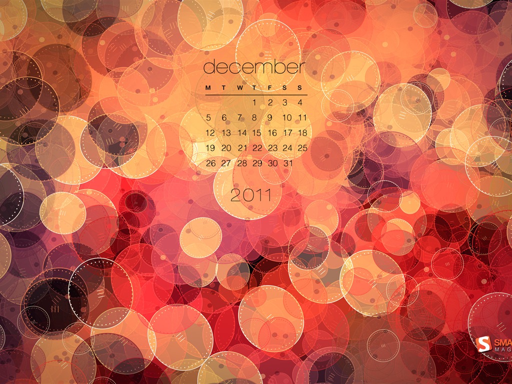 December 2011 Calendar wallpaper (1) #13 - 1024x768