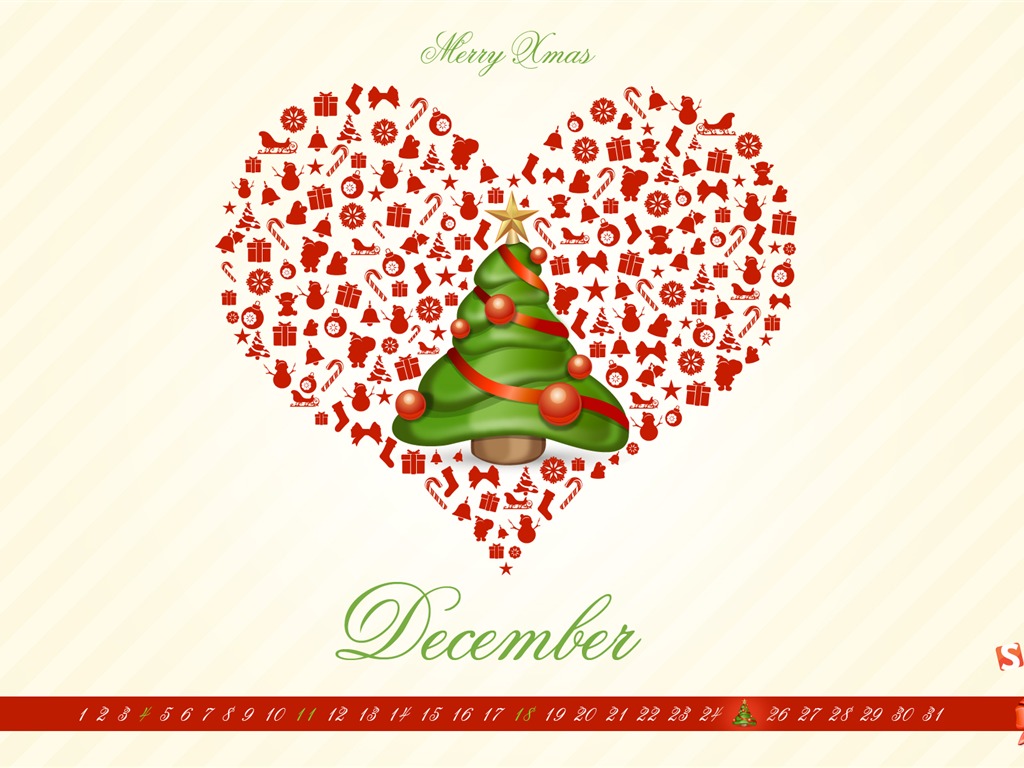 December 2011 Calendar wallpaper (2) #3 - 1024x768