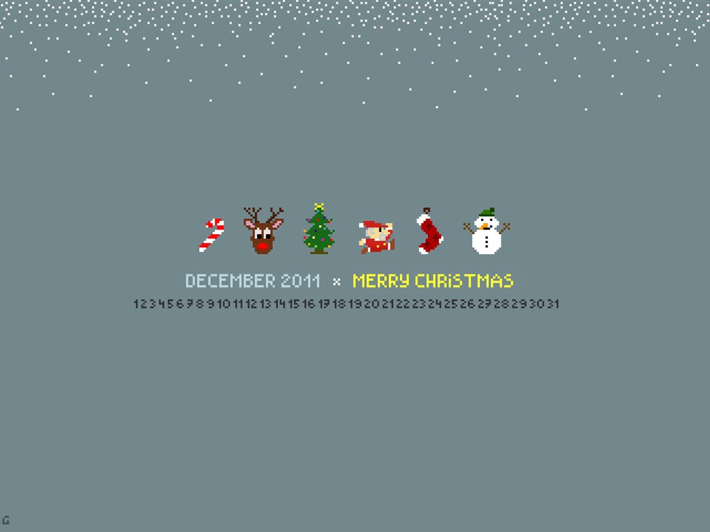 December 2011 Calendar wallpaper (2) #6 - 1024x768