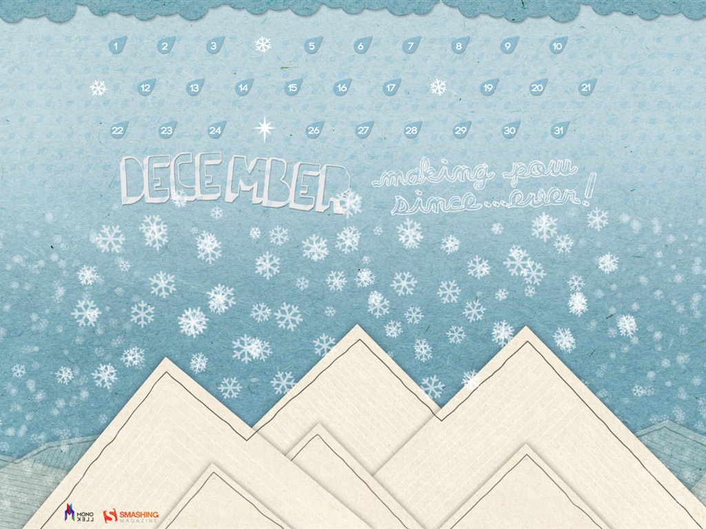 December 2011 Calendar wallpaper (2) #7 - 1024x768