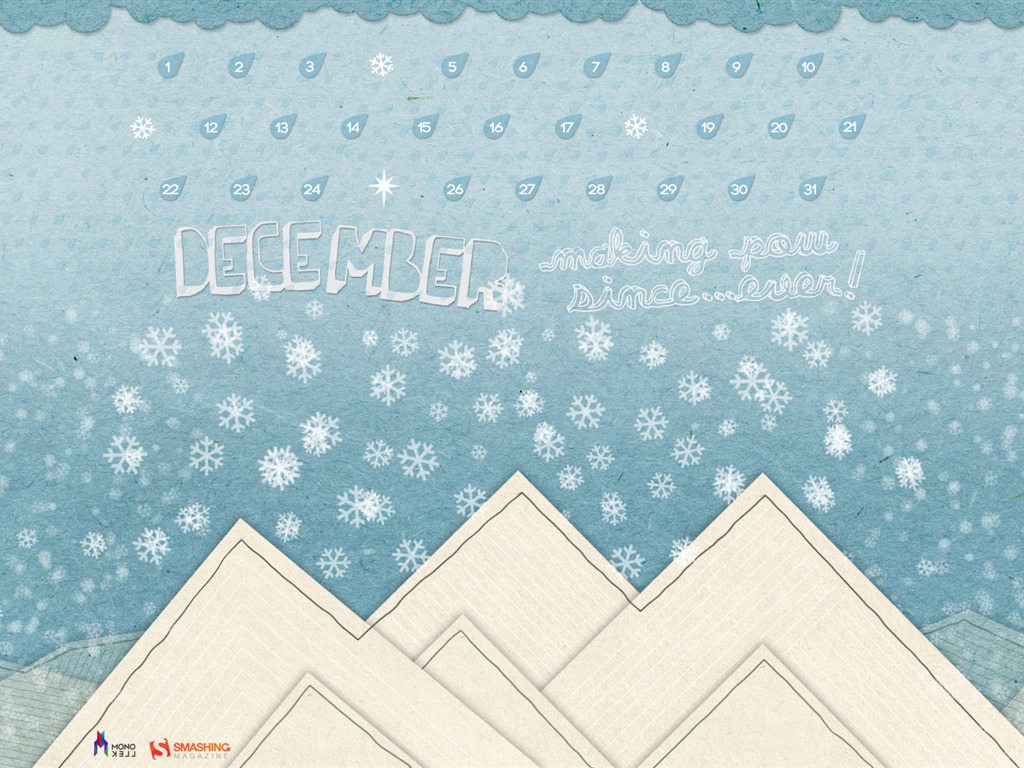 Diciembre 2011 Calendario fondo de pantalla (2) #7 - 1024x768