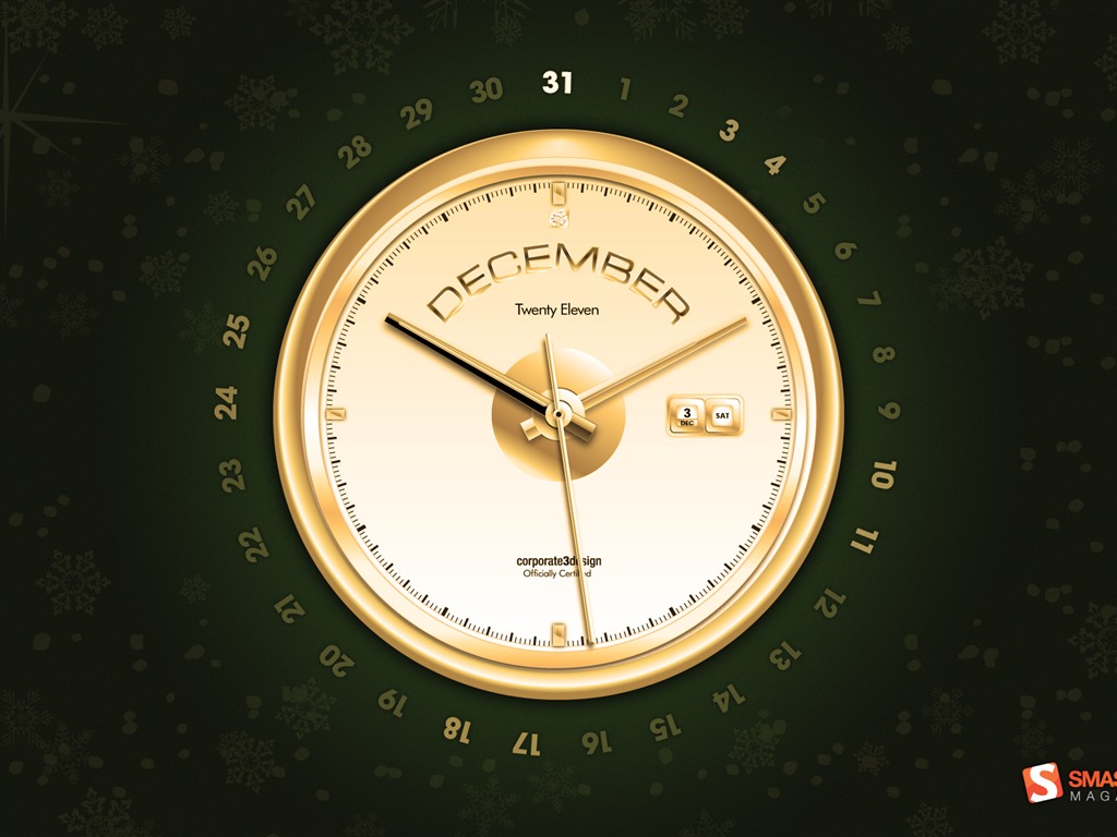 Декабрь 2011 Календарь обои (2) #12 - 1024x768