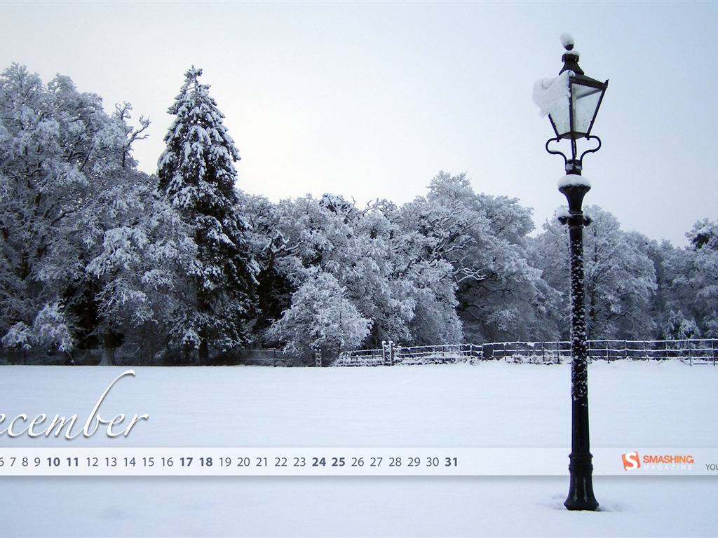 Diciembre 2011 Calendario fondo de pantalla (2) #15 - 1024x768