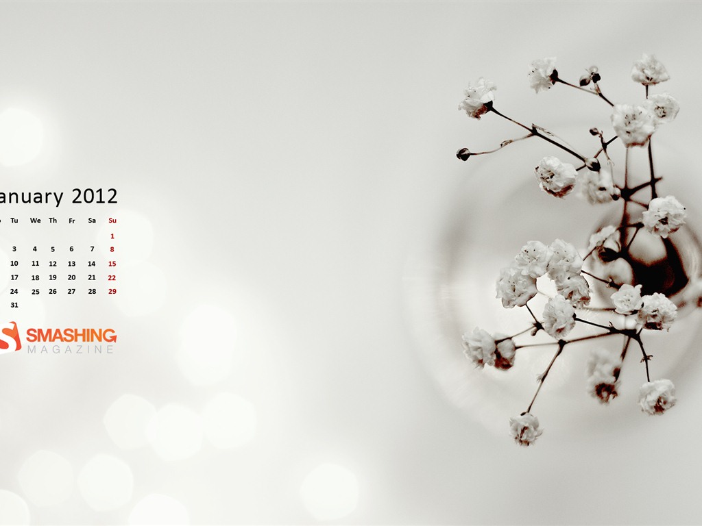 Januar 2012 Kalender Wallpapers #16 - 1024x768