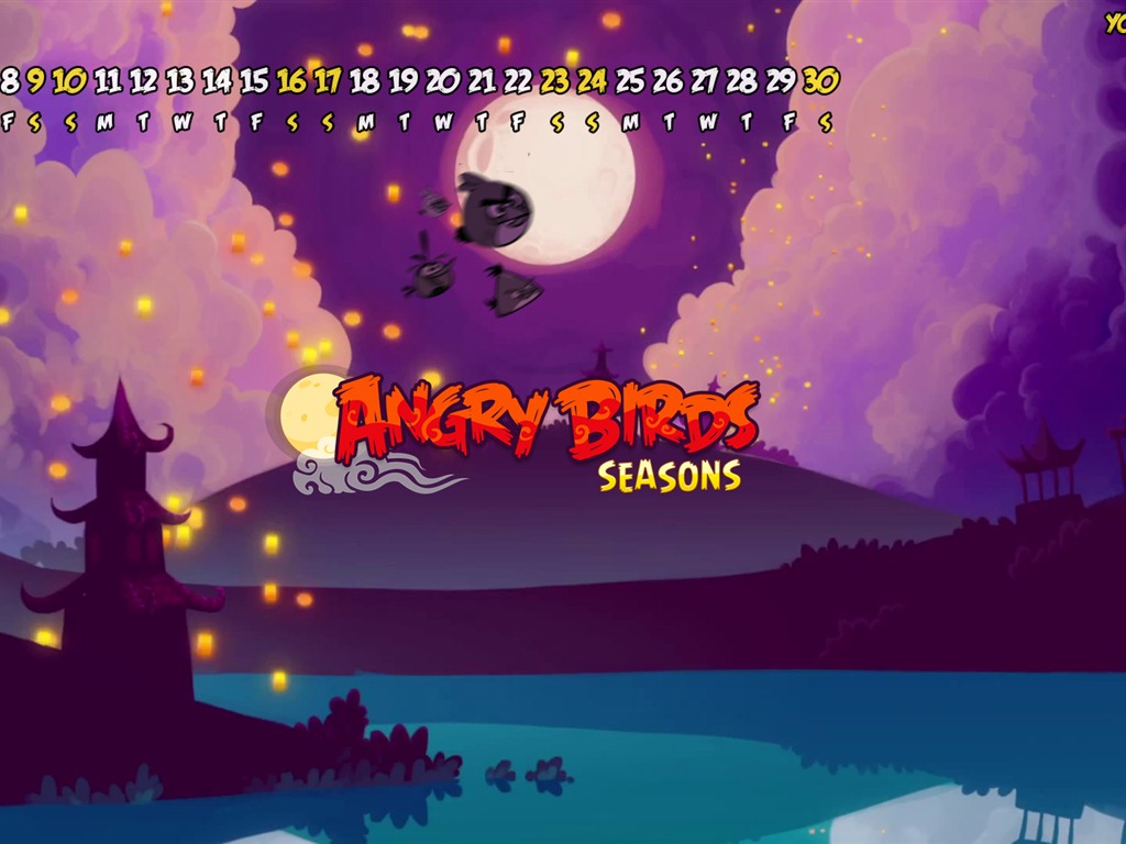 Angry Birds 愤怒的小鸟 2012年年历壁纸7 - 1024x768