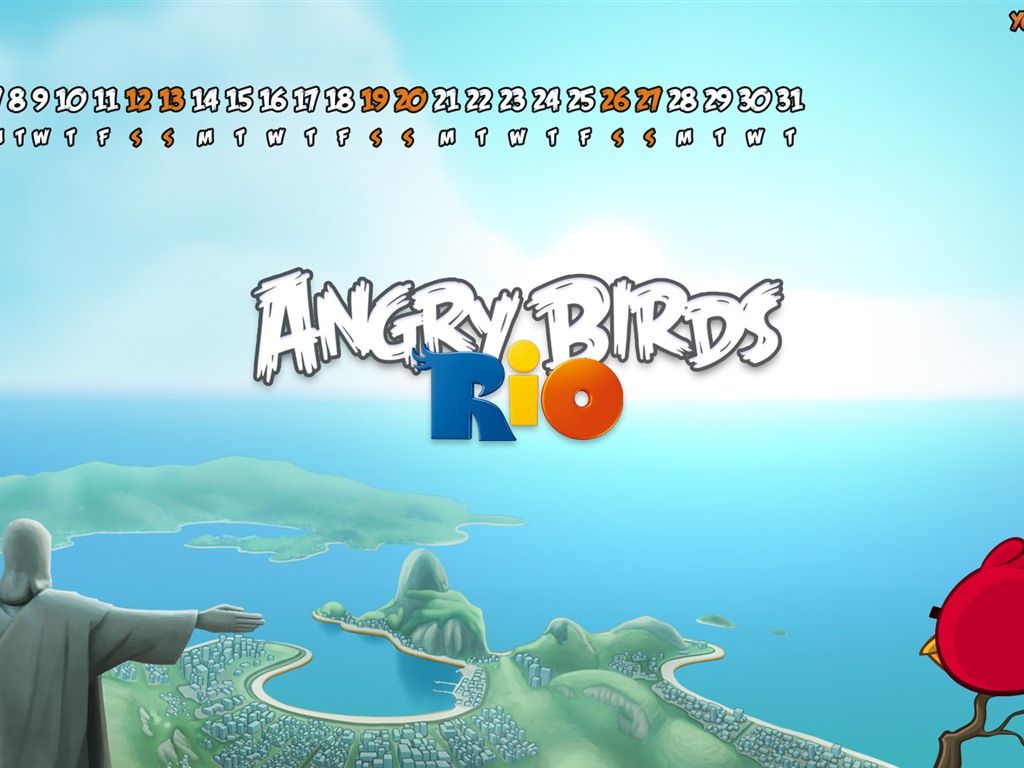 Angry Birds 愤怒的小鸟 2012年年历壁纸9 - 1024x768