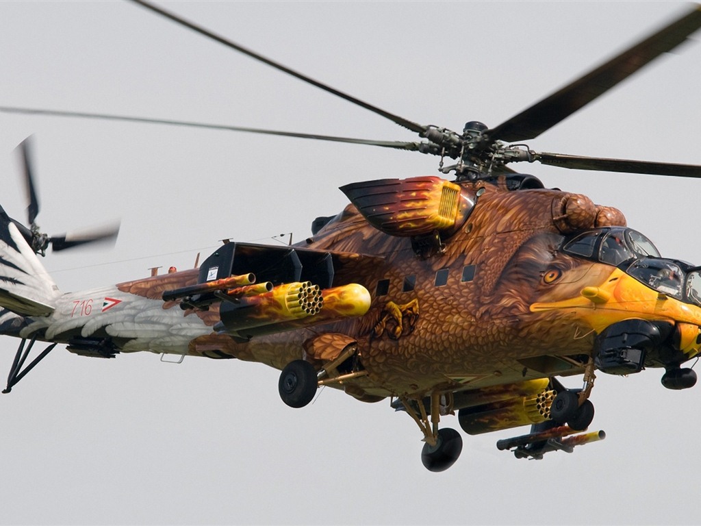 Военные вертолеты HD обои #6 - 1024x768